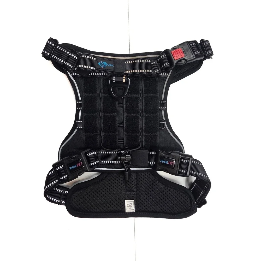 PHOEPET No Pull Tactical Dog Harness W/ Molle &‎ Loop Panels Dog Size Medium NEW